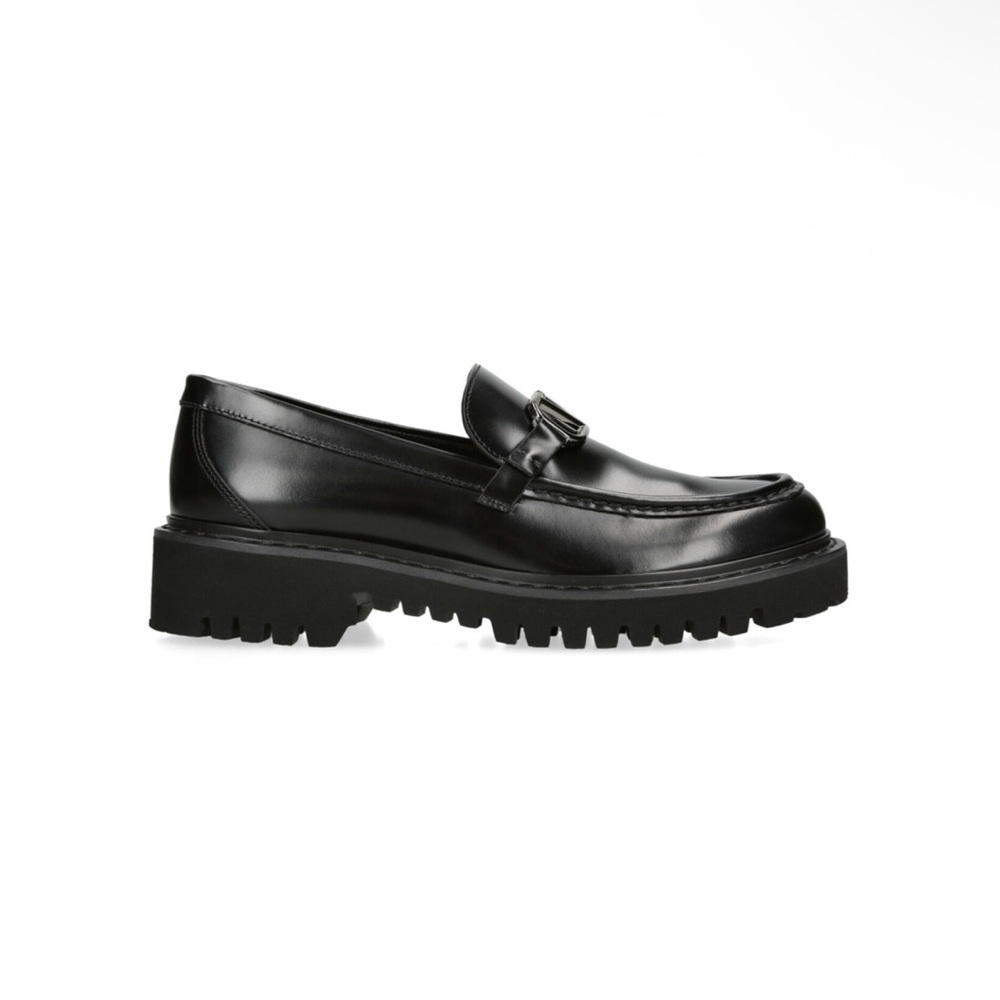 ❗️SOLD❗️VALENTINO GARAVANI VLOGO black leather loafers 39.5 - Picture 12 of 12